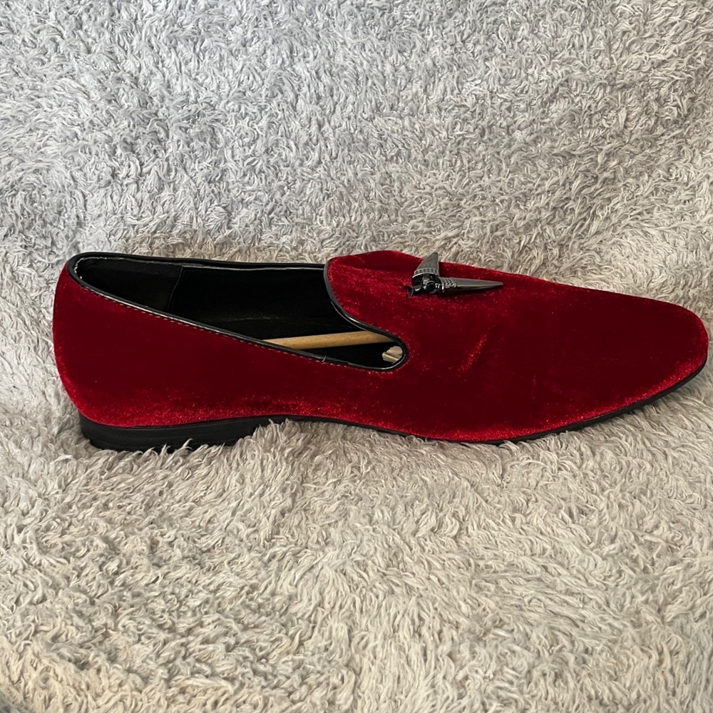 Giorgio Brutini Mens Cowell Red Velvet Loafer Dress Shoes Size 10.5 M - Picture 9 of 15